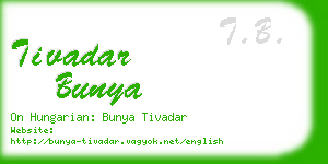 tivadar bunya business card